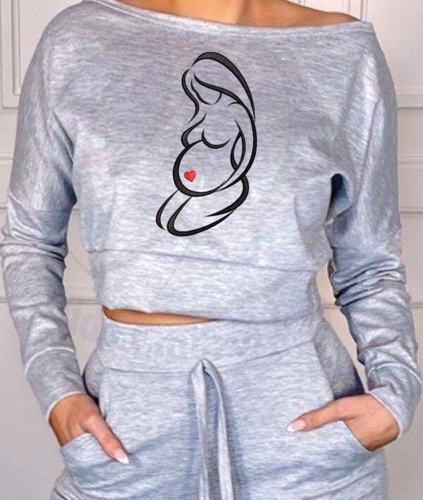 Pregnancy Mother embroidery design from widoembroidery.com