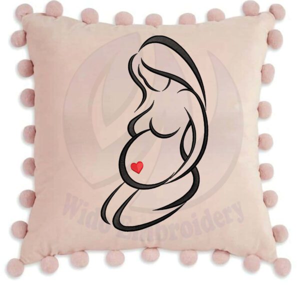 Pregnancy Mother embroidery design from widoembroidery.com