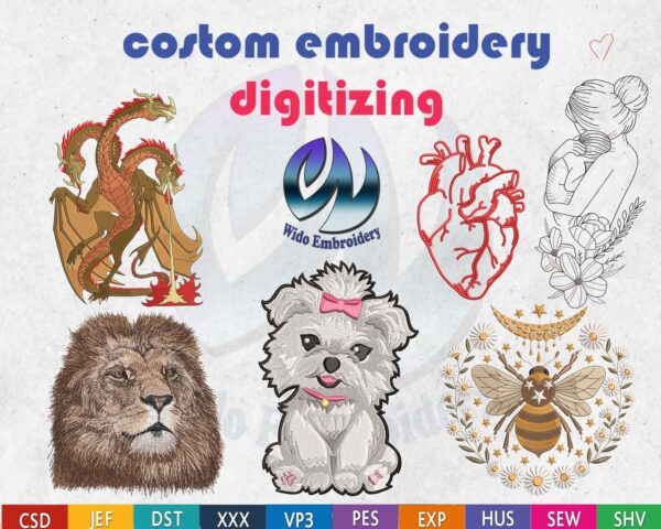 custom embroidery digitizing from widoembroidery.com