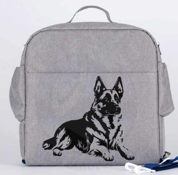 German Shepherd embroidery design from widoembroidery.com