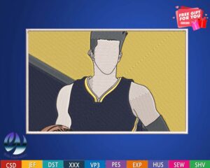 NBA PLAYER border embroidery design from widoembroidery.com