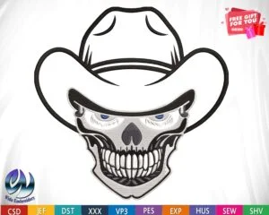SKULL HAT embroidery design from widoembroidery.com