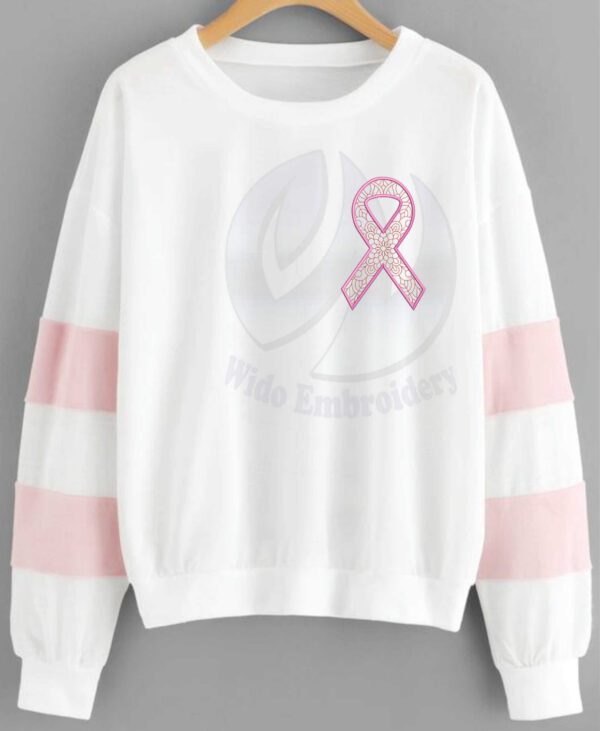 cancer ribbon run embroidery design from widoembroidery.com