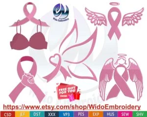 top 5 cancer breast embroidery from widoembroidery.com