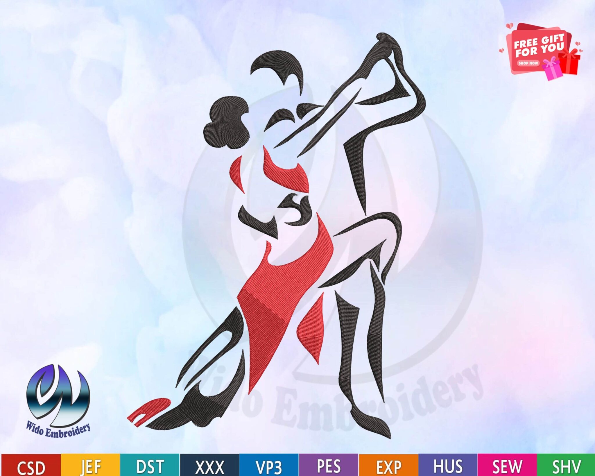 dance Embroidery Design, Rumba love couple, valentine day, 5 Sizes 10 Formats,Ballet Girls, dancing,hula,ballerina