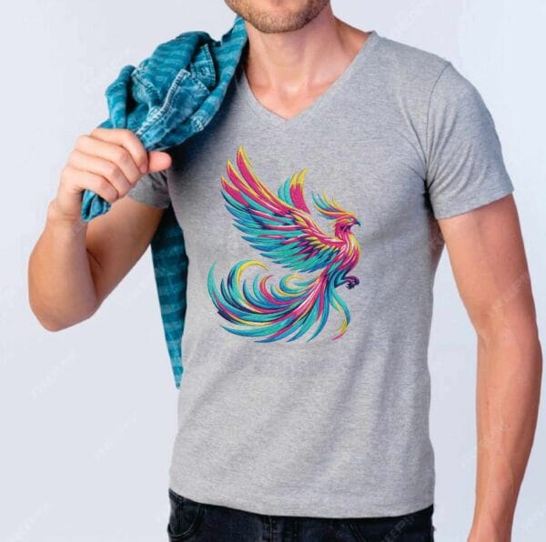 phoenix embroidery design from widoembroidery.com
