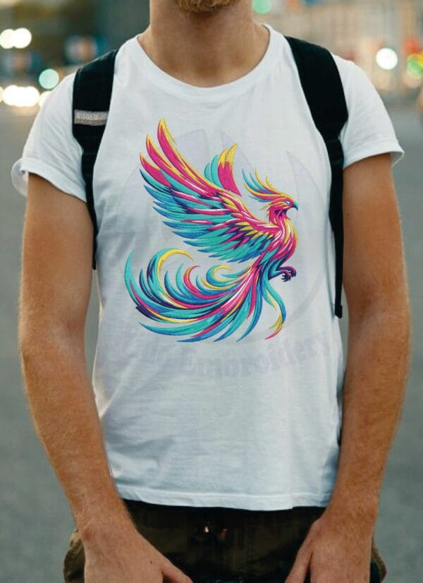 phoenix embroidery design from widoembroidery.com