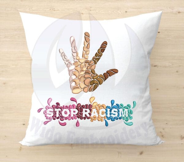 stop racism embroidery design from widoembroidery.com