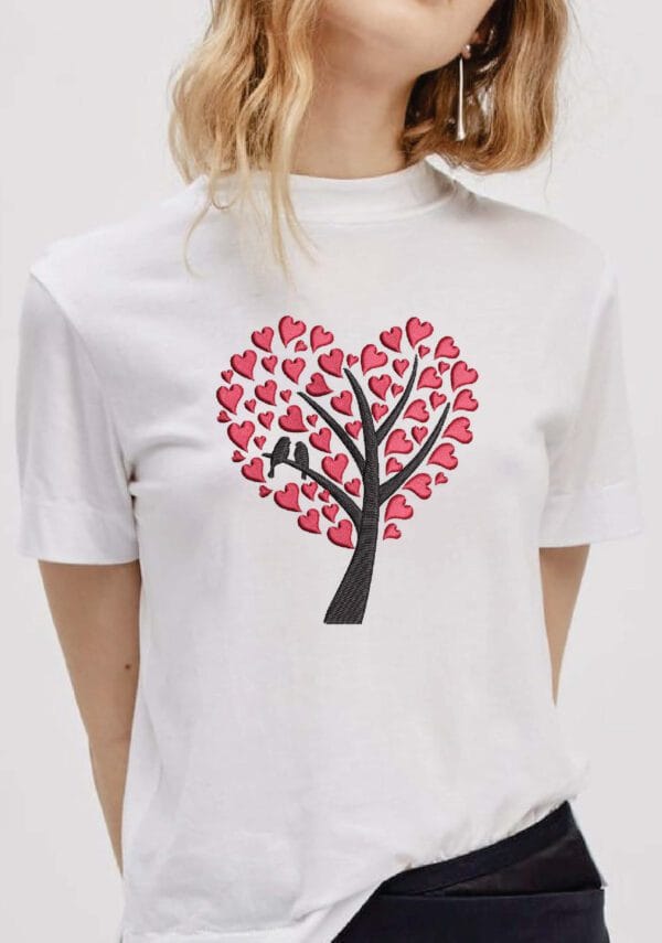 Red Heart Tree embroidery design from widoembroidery.com