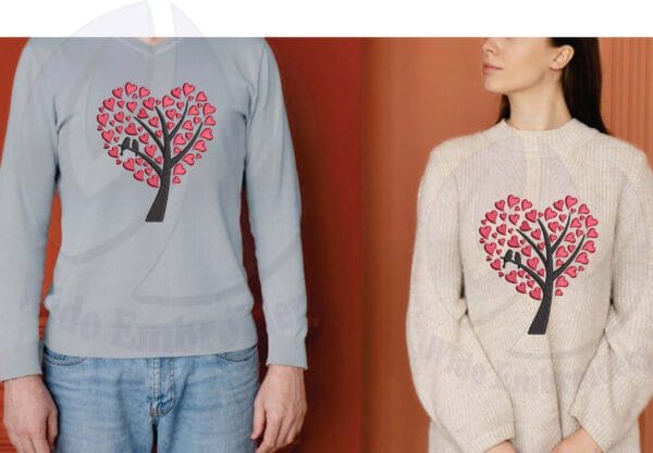 Red Heart Tree embroidery design from widoembroidery.com