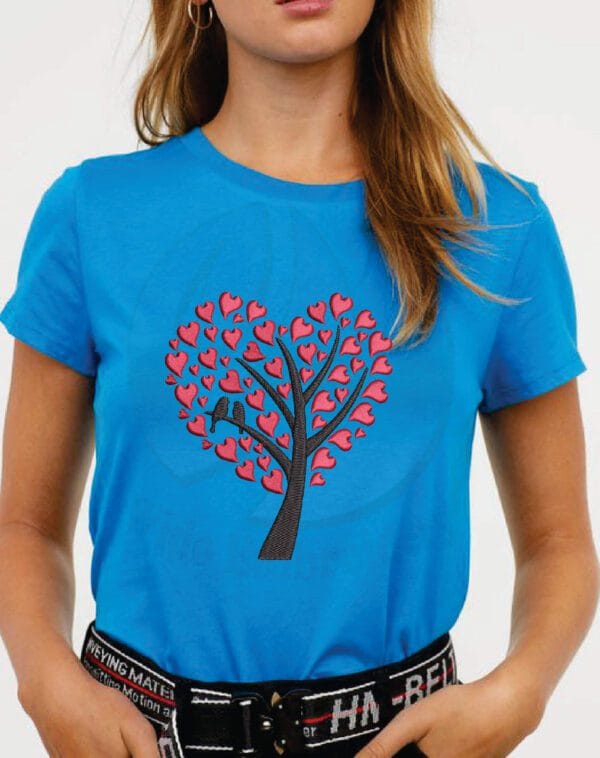 Red Heart Tree embroidery design from widoembroidery.com