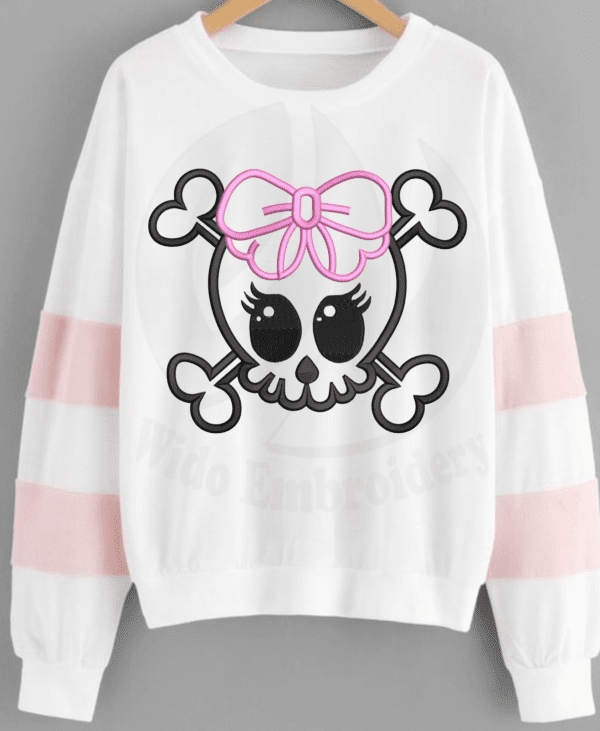 mouse skeleton machine embroidery design from widoembroidery.com