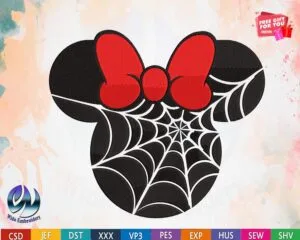 mouse spider embroidery design from widoembroidery.COM