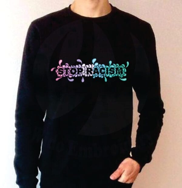 stop racism embroidery design from widoembroidery.com
