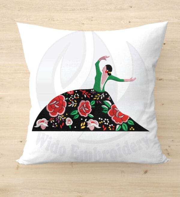 Flamenco embroidery design from widoembroidery.com