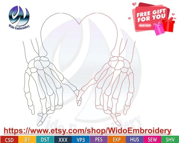 pinky promis embroidery machine design from widoembroidery.com