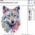 wolf face embrodiery design from widoembroidery.com