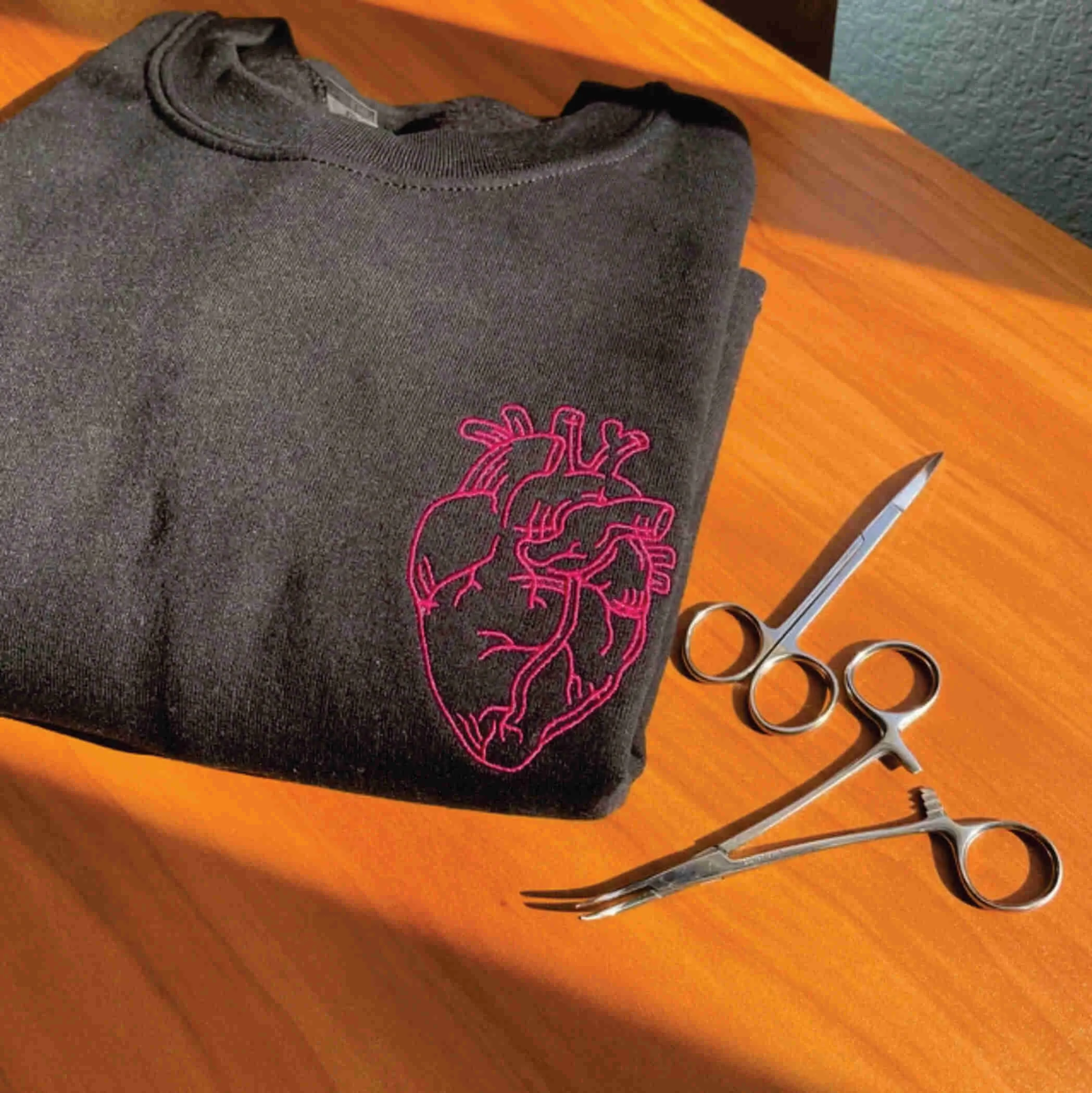 Anatomical Heart embroidery design from widoembroidery.com