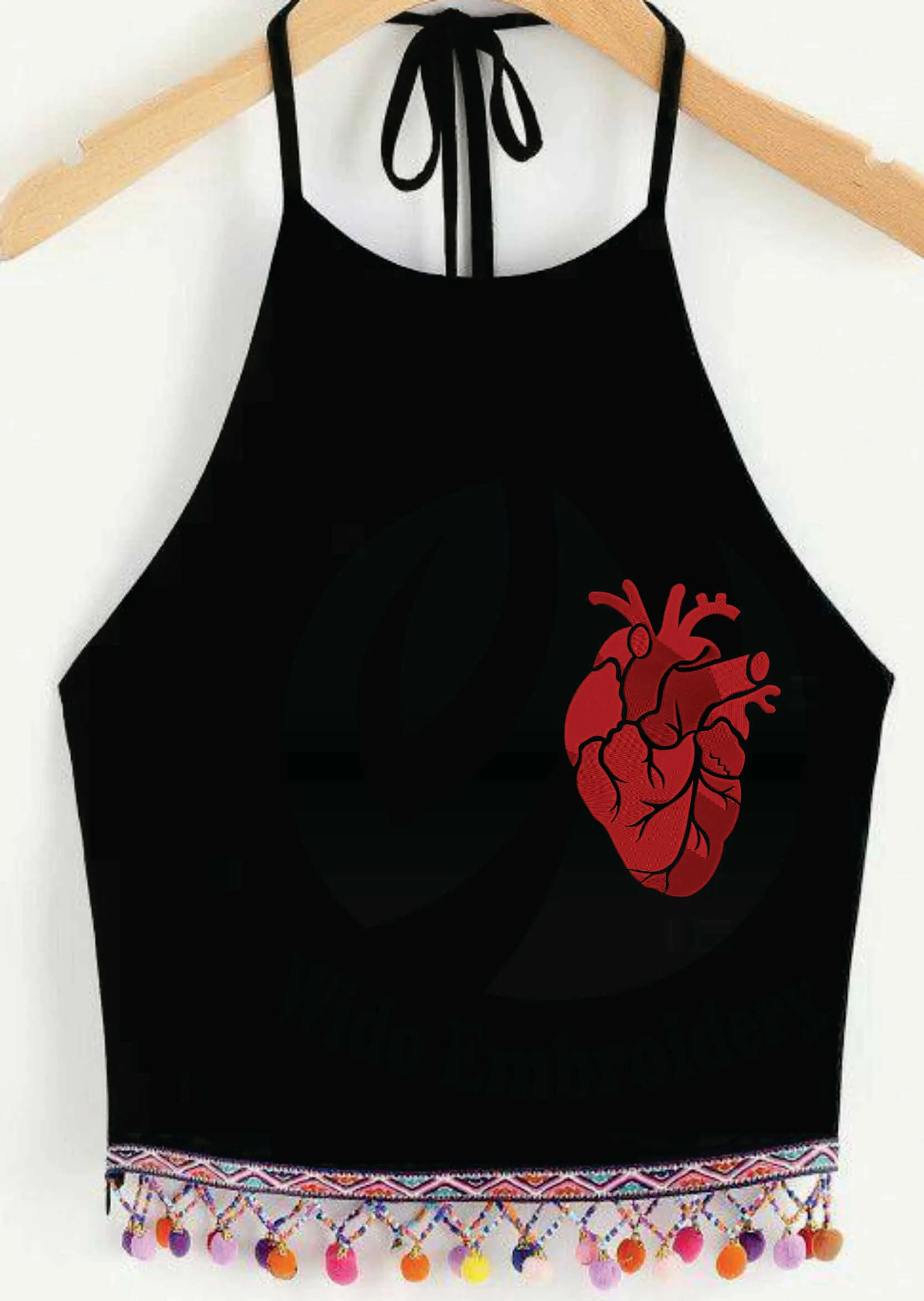 Anatomical full heart machine embroidery design from wido embroidery.com