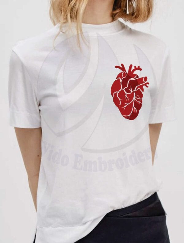 Anatomical full heart machine embroidery design from wido embroidery.com