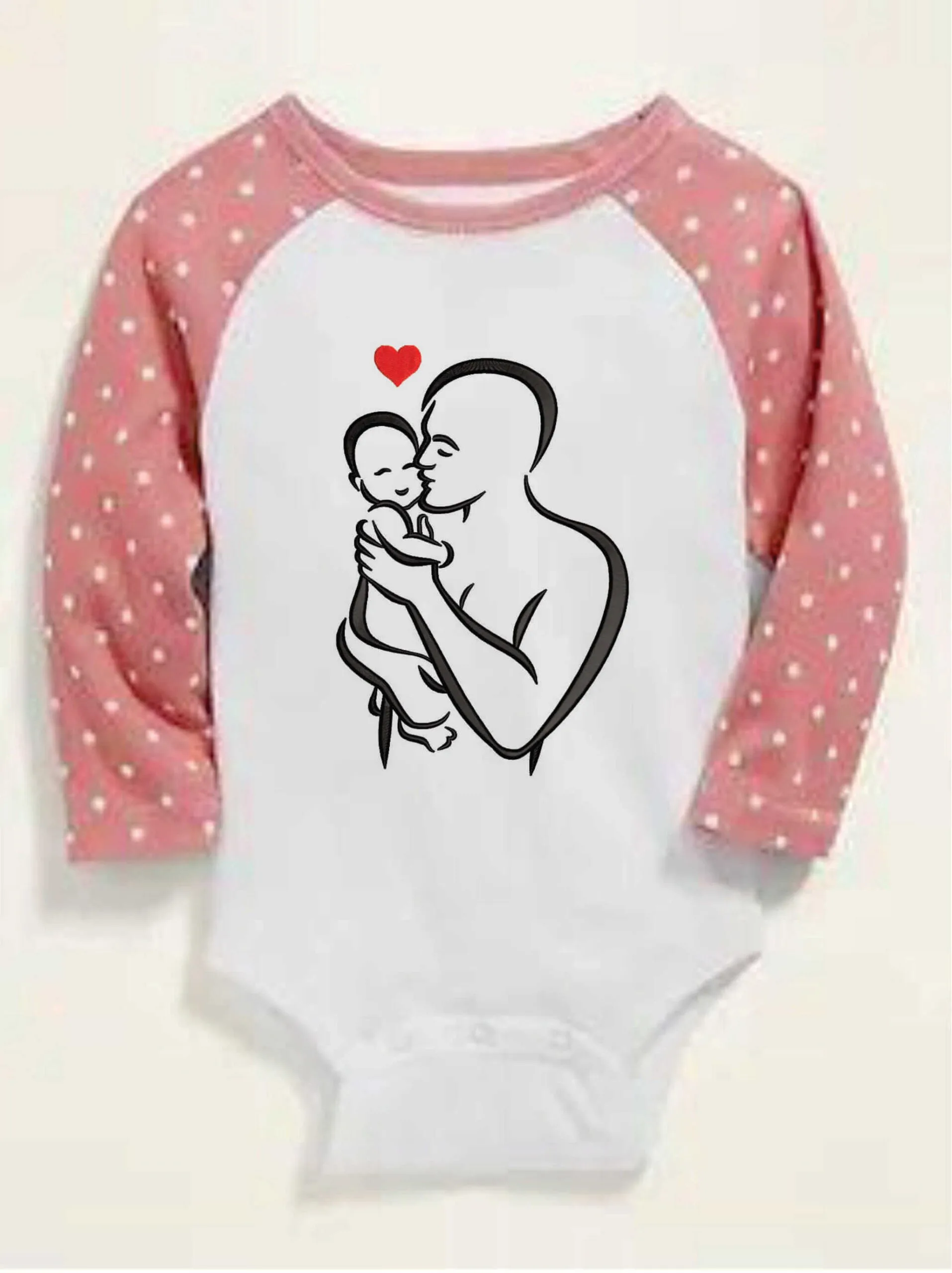 Father and baby symbol embroidery design from widoembroidery.com