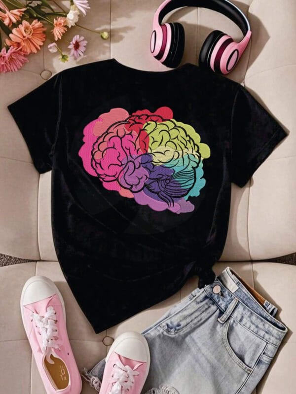 anatomically brain watercoloer embroidery design from wido embroidery.com