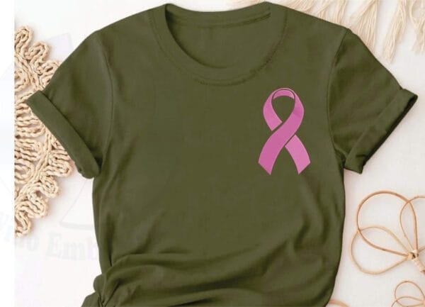 breast cancer simple embroidery design from widoembroidery.com