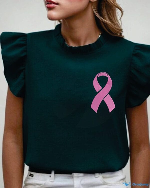 breast cancer simple embroidery design from widoembroidery.com