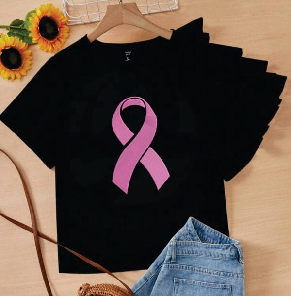 breast cancer simple embroidery design from widoembroidery.com