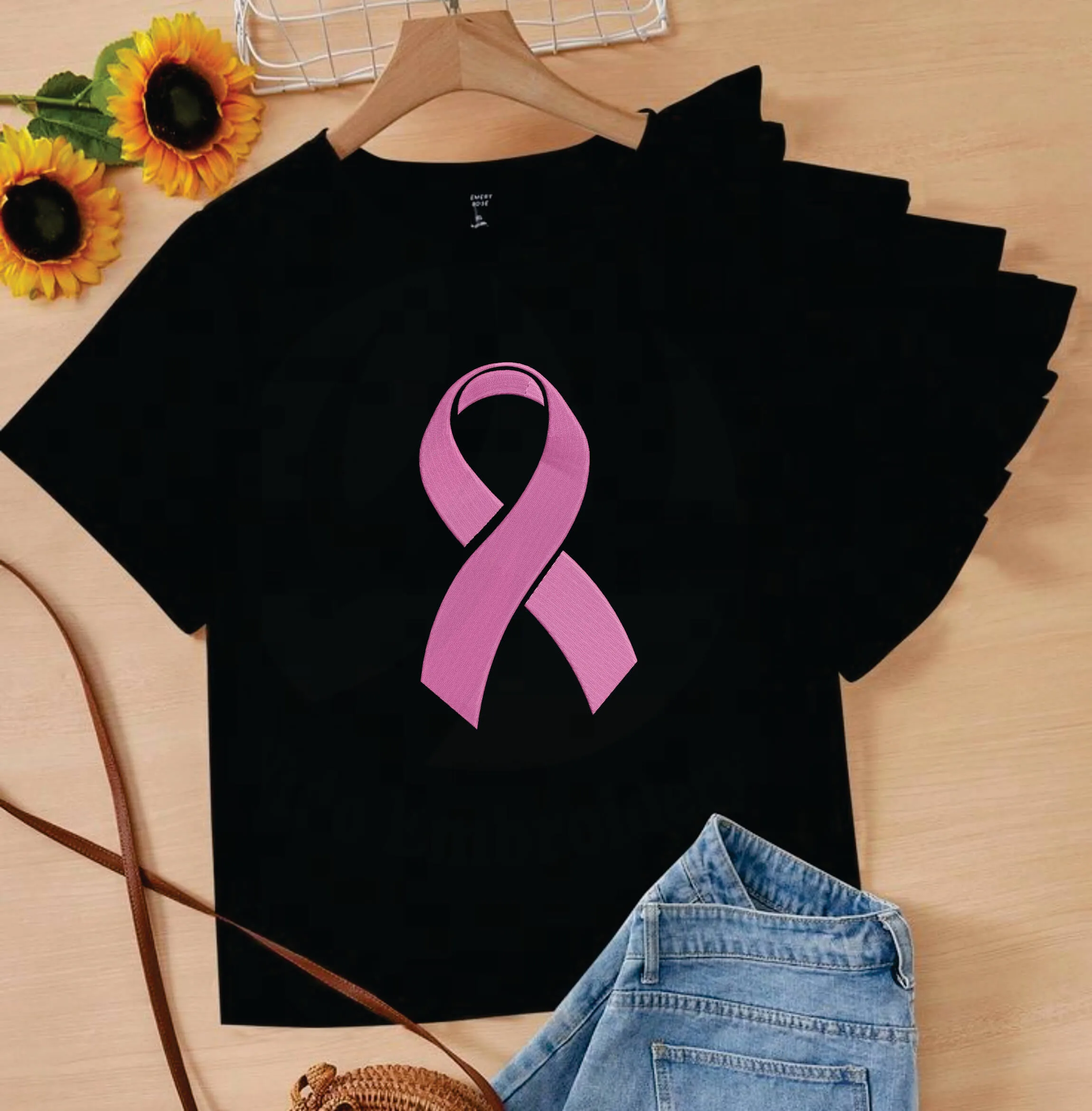 breast cancer simple embroidery design from widoembroidery.com