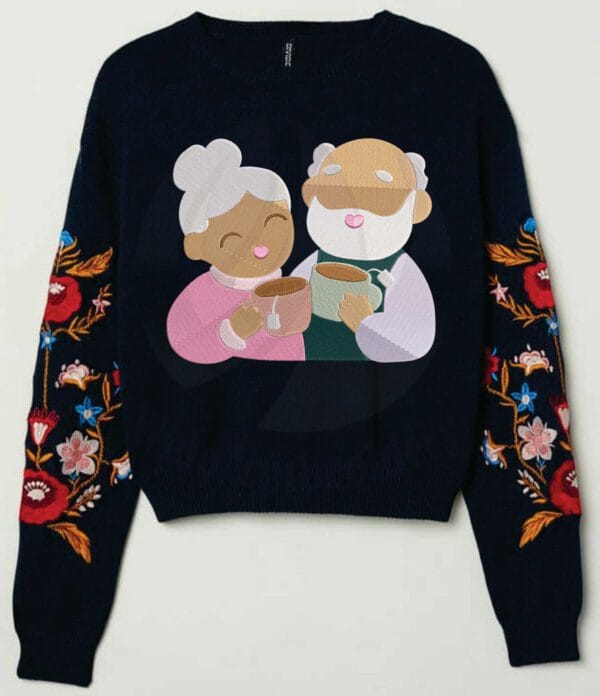 grandparents embroidery design from wido embroidery.com