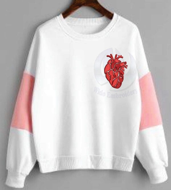 puffy anatomical heart embroidery design from widoembroidery.com