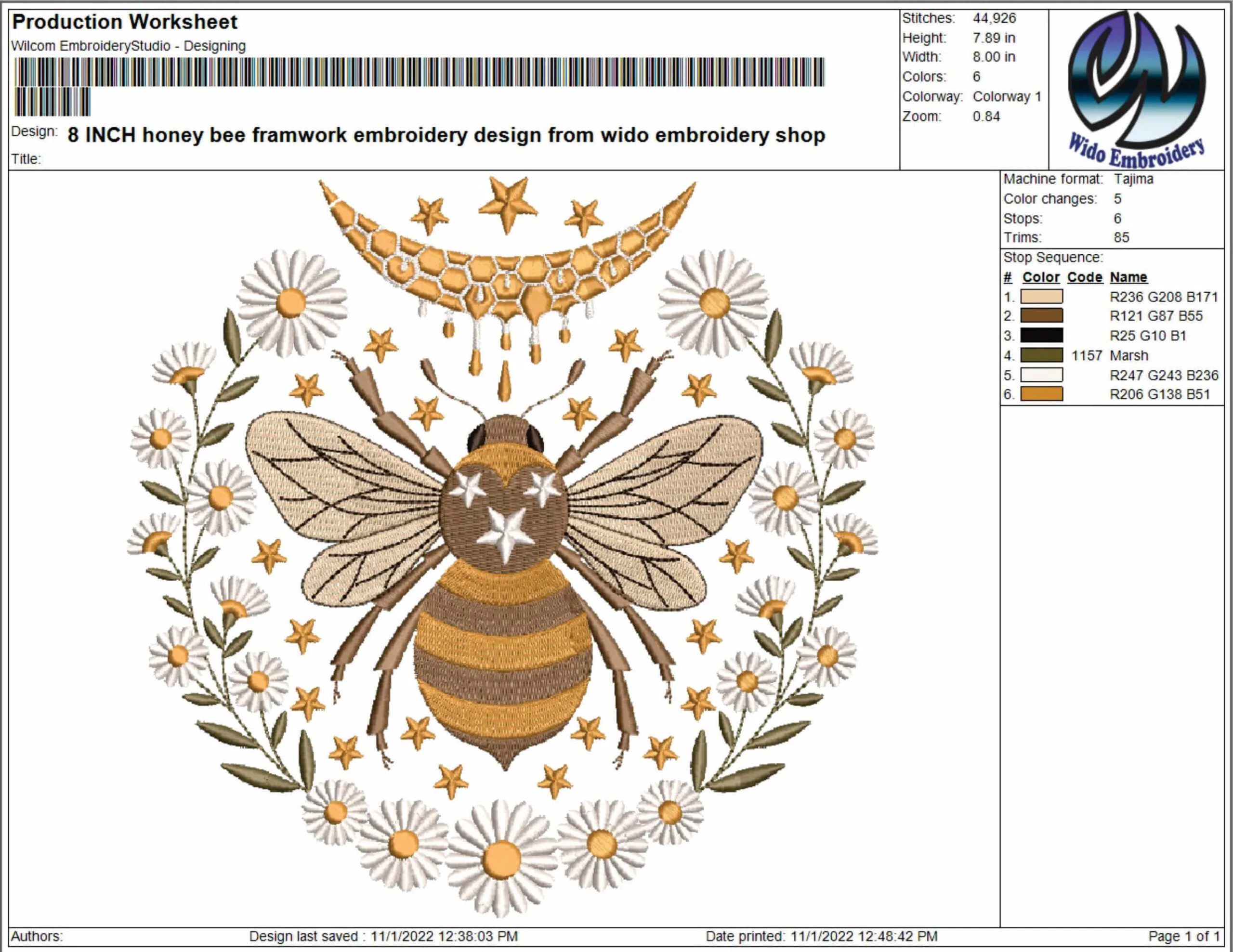 animal embroidery design from widoembroidery.com
