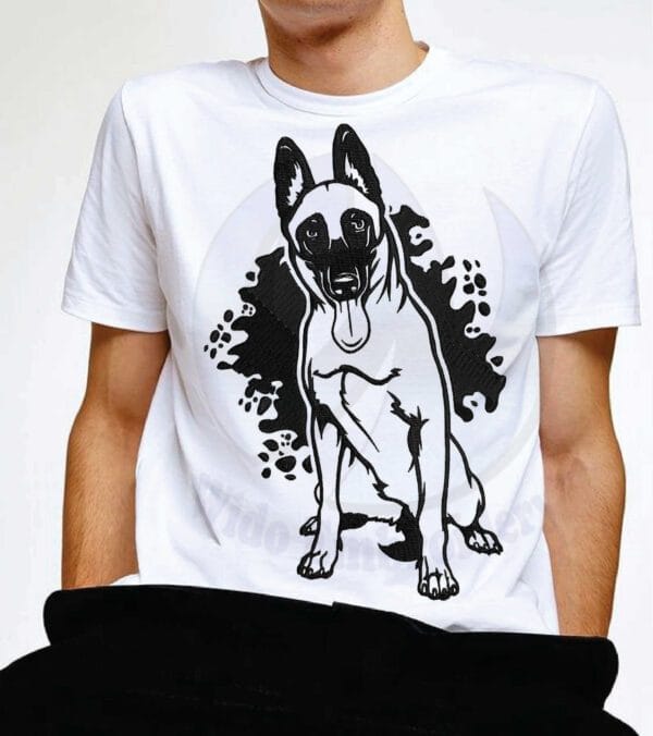 Belgian Malinois embroidery design from widoembroidery.com