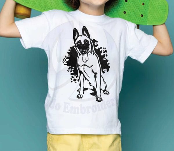 Belgian Malinois embroidery design from widoembroidery.com