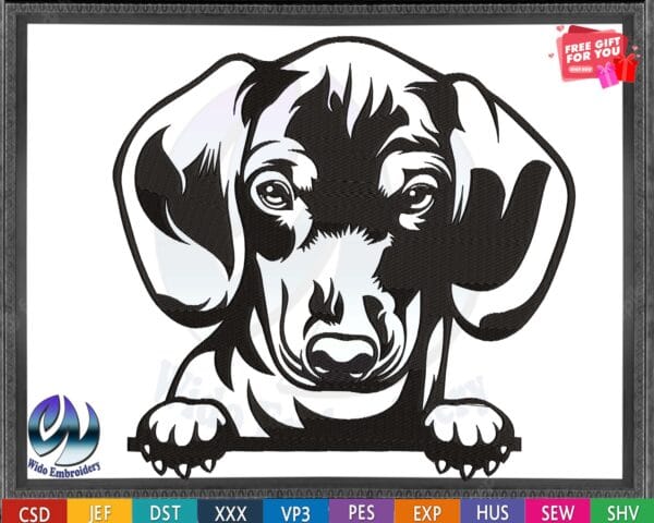 dogs embroidery design from widoembroidery.com