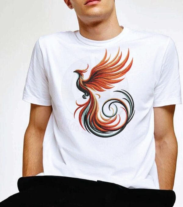 Phoenix machine embroidery design from widoembroidery.com