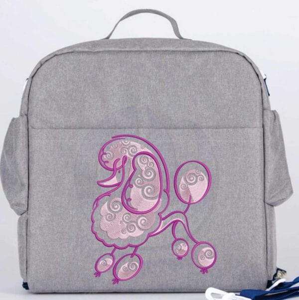 Poodle embroidery design from www.widoembroidery.com