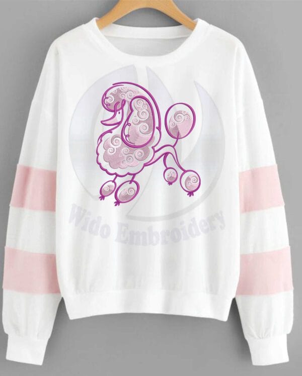 Poodle embroidery design from www.widoembroidery.com