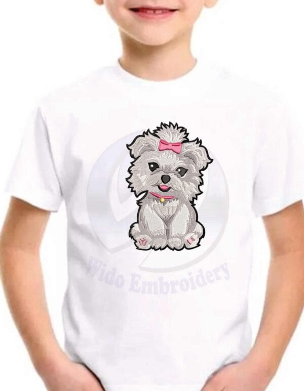 Terrier Embroidery Design from www.widoembroidery.com