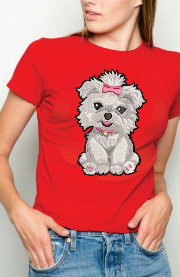 Terrier Embroidery Design from www.widoembroidery.com