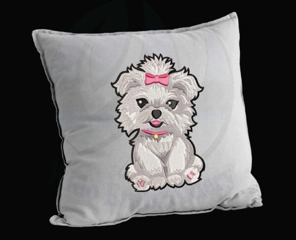 Terrier Embroidery Design from www.widoembroidery.com