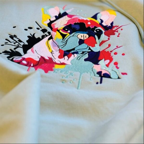 bulldog machine embroidery design from widoembroidery.com