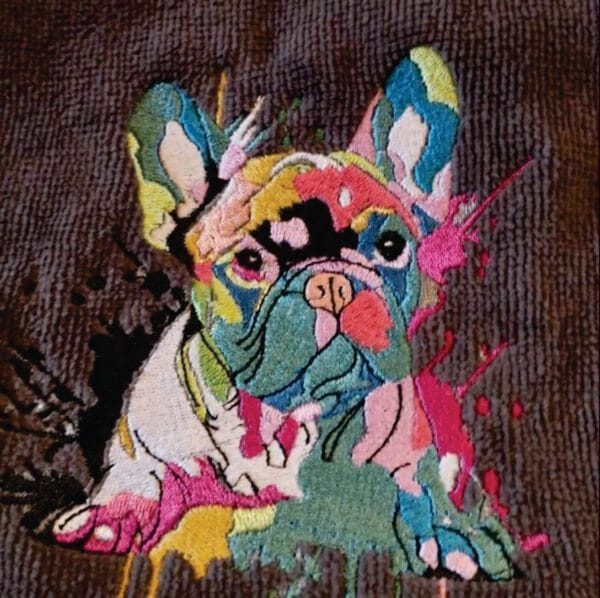 bulldog machine embroidery design from widoembroidery.com
