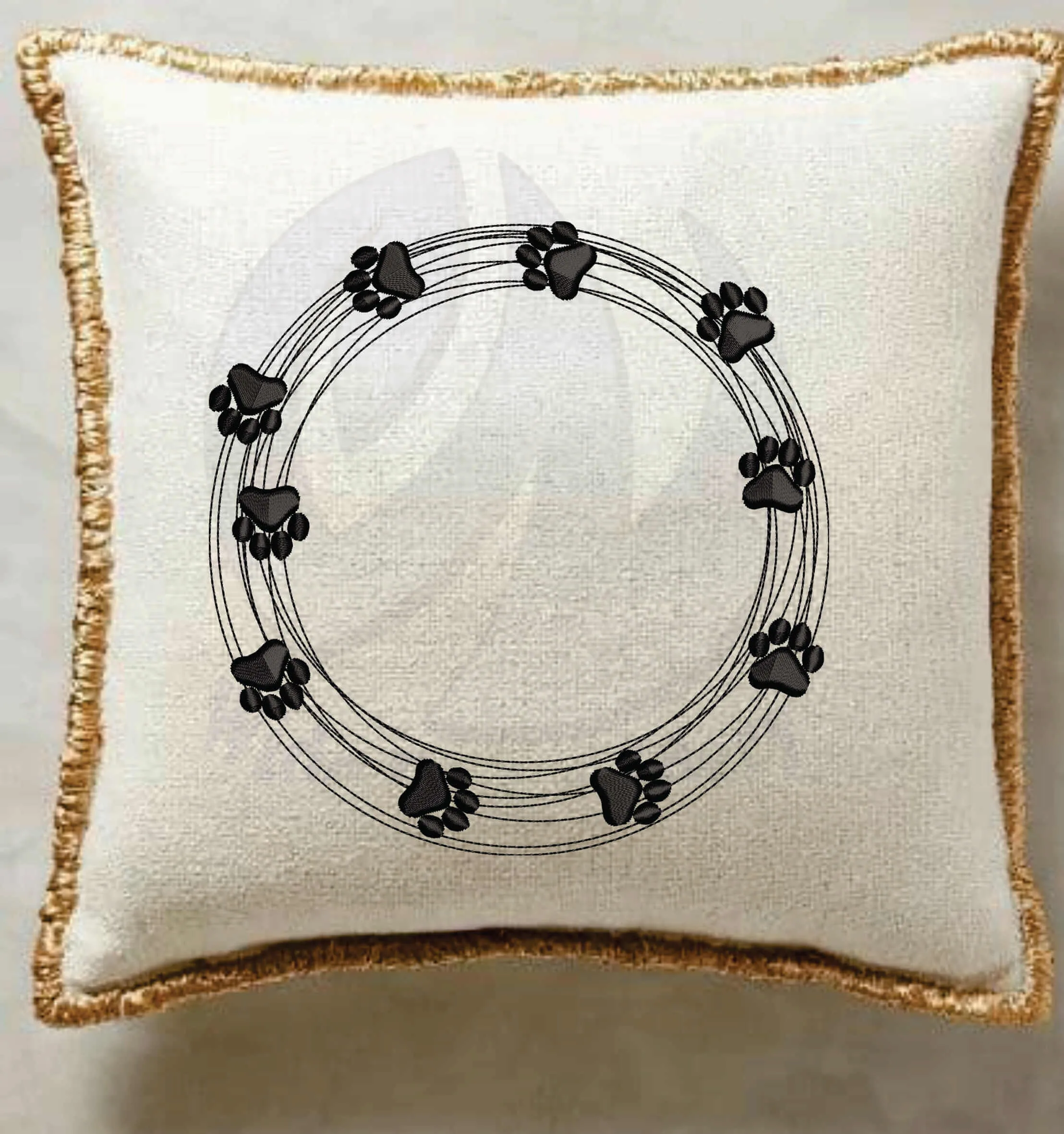 frame paw embroidery design from widoembroidery.com