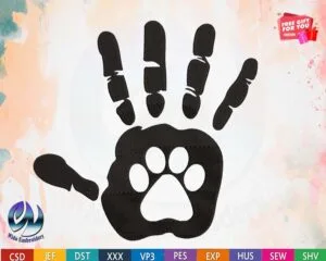 hand paw machine embroidery design from widoembroidery