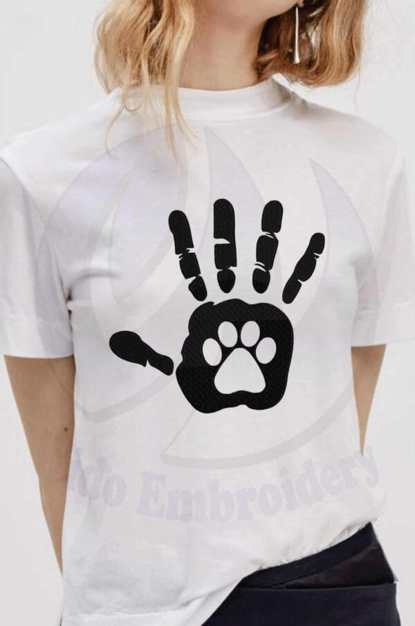 hand paw machine embroidery design from widoembroidery