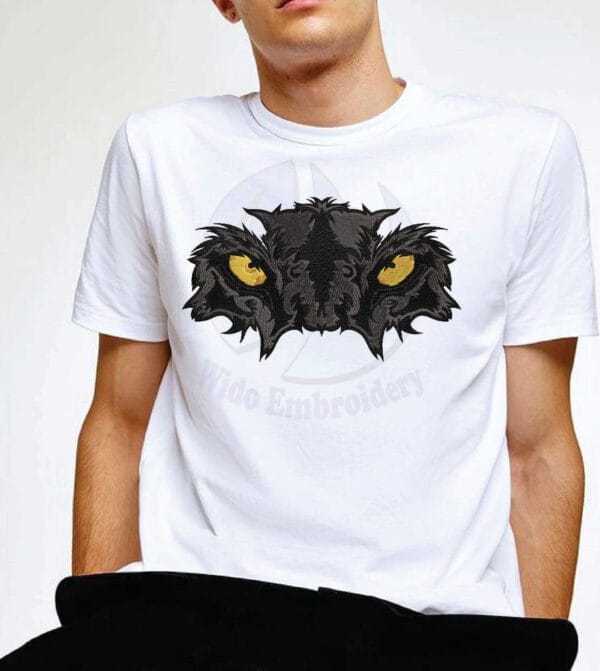 panther mask embroidery design from widoembroidery.com