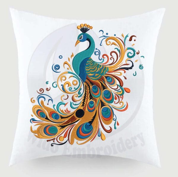peacock embroidery design from widoembroidery.com (