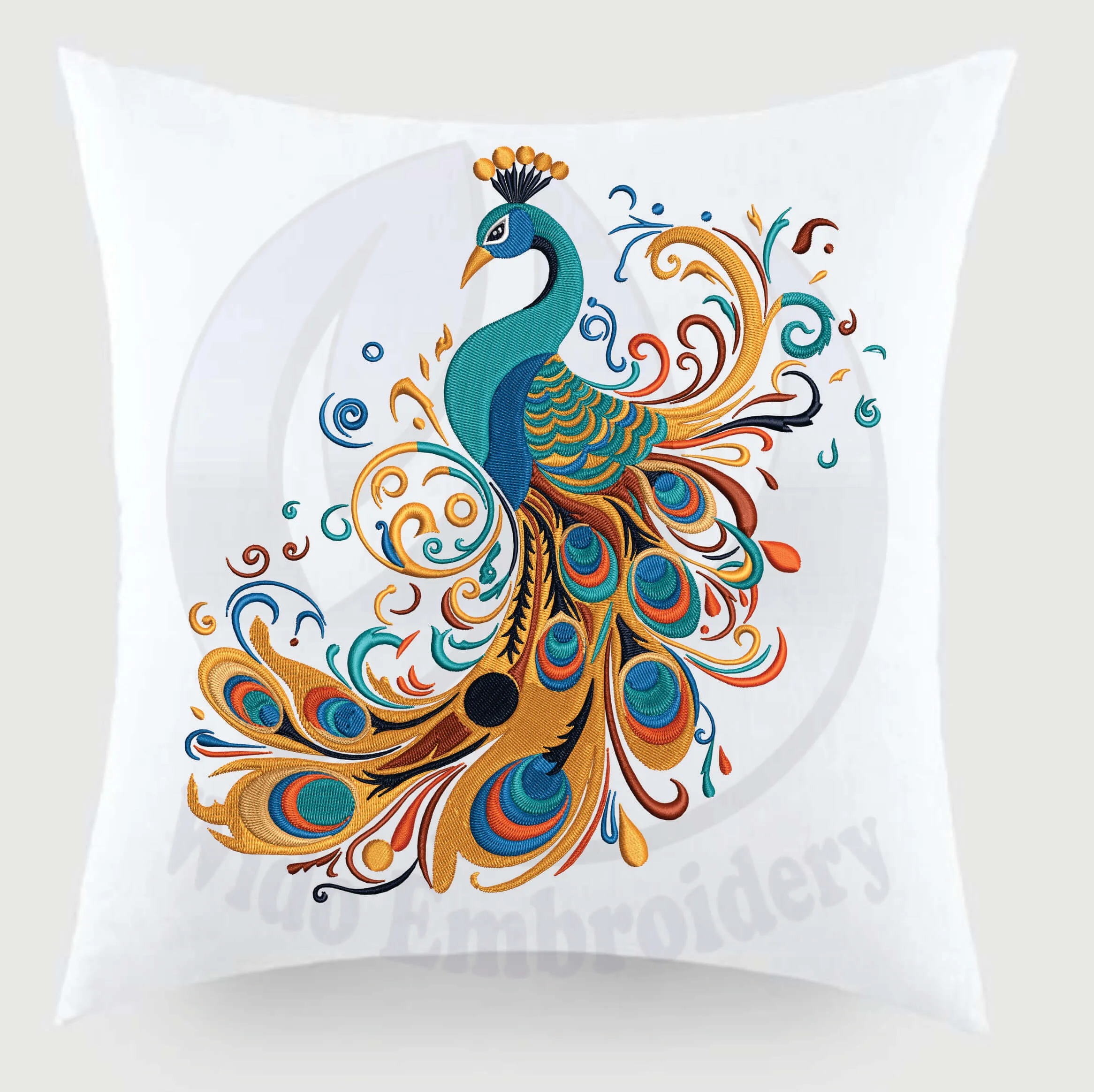 peacock embroidery design from widoembroidery.com (